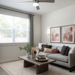 living area with easy access to other rooms